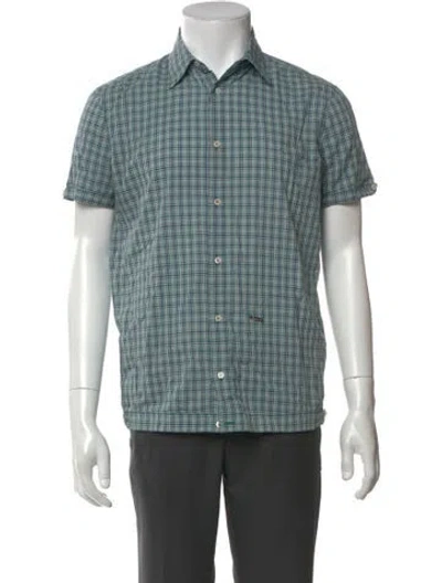 Pre-owned Dsquared2 Plaid Print Short Sleeve Shirt In Blue