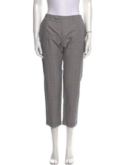 Pre-owned Dsquared2 Plaid Print Straight Leg Pants In Multi