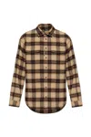 Dsquared2 Canadian Plaid Wool Blend Shirt In F