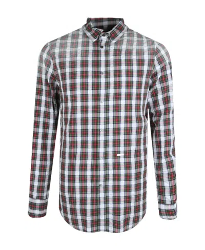 Dsquared2 Plaid Shirt In Gray