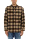 Dsquared2 Canadian Plaid Wool Blend Shirt In Multicolour