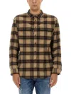 Dsquared2 Canadian Plaid Wool Blend Shirt In Multicolour