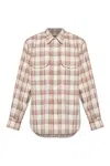 Dsquared2 Plaid Shirt With Lurex Thread In Neutral