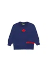 Dsquared2 Intarsia-knit Crew-neck Jumper In Blue