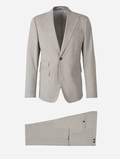 Dsquared2 Plain Wool Suit In Grey