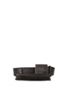 Dsquared2 Adjustable Textured Buckle Belts In Black