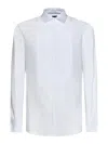 Dsquared2 Poplin Cotton Shirt With Spread Collar In Blanco