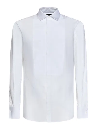 Dsquared2 Plastron Shirt In Blanco
