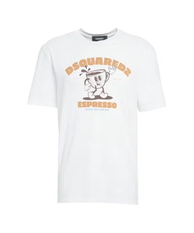 DSQUARED2 PLAYFUL GRAPHIC PRINT COTTON T-SHIRT