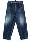Dsquared2 Pleat Detail Jeans In Blue