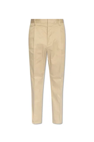 Dsquared2 Pleat Front Trousers In Beige