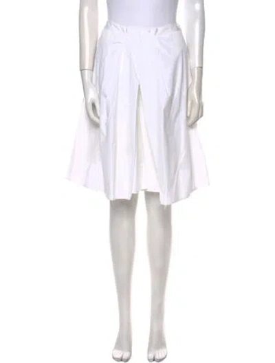 Pre-owned Dsquared2 Pleated Accents Knee-length Skirt In White