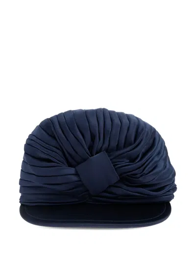 Dsquared2 Pleated Bow Cap In Blue