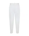 Dsquared2 Pleated Cropped Tapered-leg Trousers In White