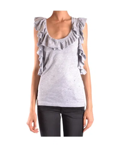 Dsquared2 Pleated Detail T-shirt In White