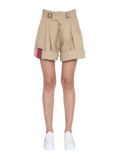 DSQUARED2 DSQUARED2 HIGH-RISE WIDE LEG SHORTS