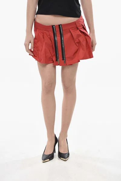 Dsquared2 Pleated Mini Skirt In Red