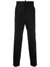 Dsquared2 Logo-plaque Tailored Trousers In Black