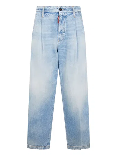 Dsquared2 Pleated Trousers In Blue