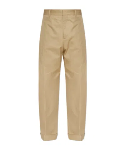 Dsquared2 Pleated-cuff Casual Trousers In Multi