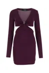 Dsquared2 Dsquared Plum Viscose Mini Dress In Purple