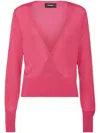 Dsquared2 Pullover Mit Tiefem V-ausschnitt In Rosa