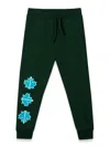 Dsquared2 Dѕquared2 Kids Leaf Printed Drawstring Pants In Green