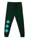 Dsquared2 Dѕquared2 Kids Leaf Printed Drawstring Pants In Green