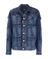 Dsquared2 Pocket-detailed Buttoned Denim Jacket In Blue