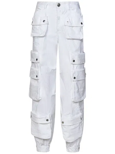 Dsquared2 Pocket Detailed Cargo Pants In White