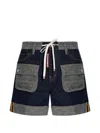 Dsquared2 Pocket Drawstring Cargo Shorts In Blue