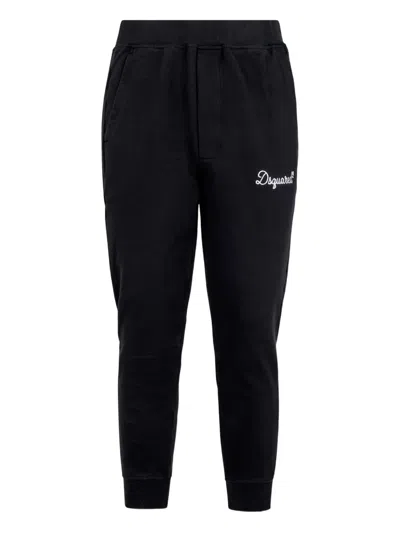 Dsquared2 Pocket Elasticated-waistband Track Pants In Black