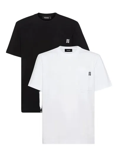 Dsquared2 Pocket T-shirt (pack Oh Two) In Multi