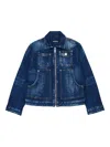 Dsquared2 Denim Jacket With Printed Logo In Blue