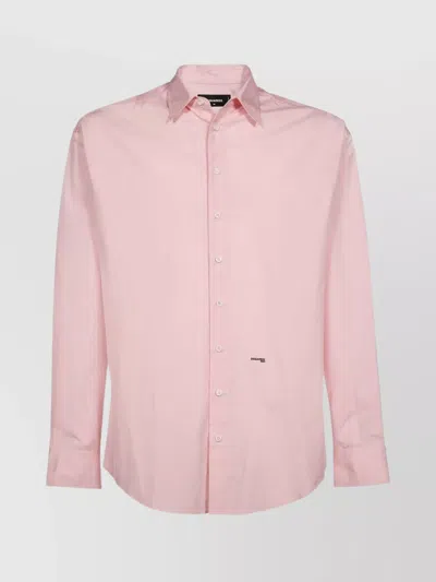 DSQUARED2 POINTED COLLAR LONG SLEEVES ROUNDED HEM
