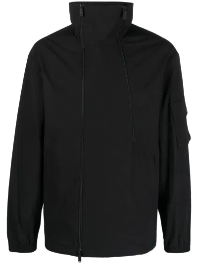 Dsquared2 Pointed-collar Zip-up Jacket In Schwarz