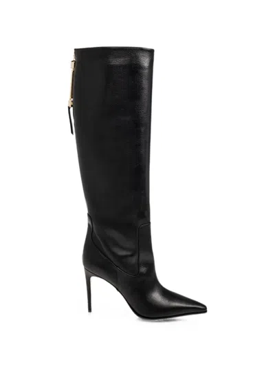 Dsquared2 Pointed-toe Zip-fastening Knee-high Boots In Black