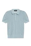 DSQUARED2 POINTELLE-KNIT SHORT SLEEVED POLO TOP