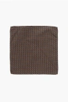 Dsquared2 Polka Dot Patterned Silk Blend Pocket Square In Brown