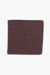 Dsquared2 Polka Dot Patterned Silk Blend Pocket Square In Burgundy