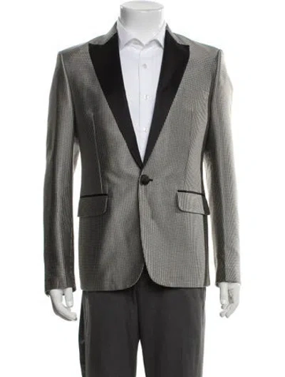 Pre-owned Dsquared2 Polka Dot Print Blazer In Gray