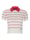 Dsquared2 Two-tone Striped Polo In Multicolour