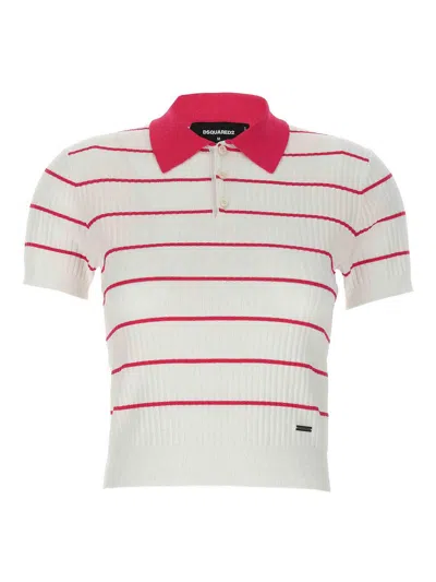 DSQUARED2 STRIPED POLO SHIRT