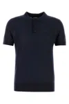 Dsquared2 Dsquared Dark Blue Wool Polo Shirt In Blue