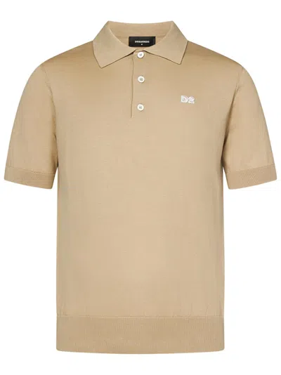 Dsquared2 Polo Shirt In Sand