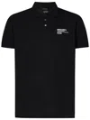 Dsquared2 Logo Cotton Polo Shirt In Black