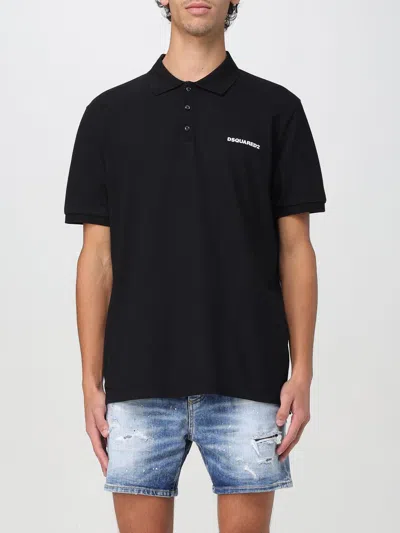DSQUARED2 POLO SHIRT DSQUARED2 MEN COLOR BLACK,G84836002