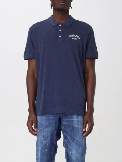 Dsquared2 Polo Shirt  Men In Navy
