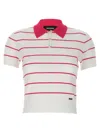 Dsquared2 Two-tone Striped Polo In Multicolor