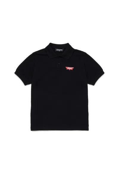 Dsquared2 Polo Shirt With Logo In Black